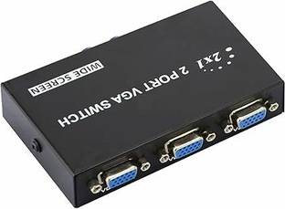 ALRITO 2 Port VGA Switch VGA 2 in 1 Out Press Button Two Way VGA Video Switch Media Streaming Device