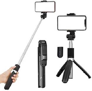 ANANDANI (Selfie Stick-Q07) Long Stck Feature Use Like Tripod/Selfie Stick\Mobile Stand 3in-one Uses with Remote,360° Rotation Bluetooth Selfie Stick
