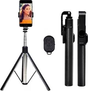 Ruskin Super Long Selfie Stick Tripod, Without Flash Y17 Extra-Long Selfie Stick with Large Reinforced Tripod Stand Upto 67 inch/170 cm Bluetooth Selfie Stick