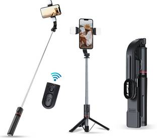 Tempt Snapstick Pro with Beauty Lights, 360°Rotation, Extendable Stick Tripod upto 1160mm, Universal Detachable Clip, Bluetooth Selfie Stick