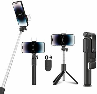 TECHGLIDE Bluetooth Selfie Stick with Remote and LED Selfie Light Tripod Bluetooth Selfie Stick