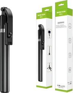 MAK Vlogging, Photography, 360° Rotatational Head, Hidden Tripod Stand Bluetooth Selfie Stick