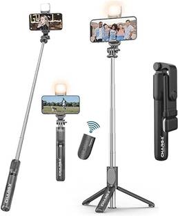 CHARG-X R1S 3-in-1 Bluetooth Selfie Sticks with Flash, Bluetooth Selfie Stick