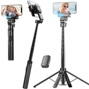 Hold up Gimbal Stabilizer for Smartphone, 2-Axis Auto Face Tracking Selfie Stick with Tripod,360°Rotation with Wireless Remote Bluetooth Selfie Stick