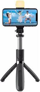Infinite Digital Selfie Stick with Led Fill Light 104cm Extendable Selfie Stick_5 Tripod