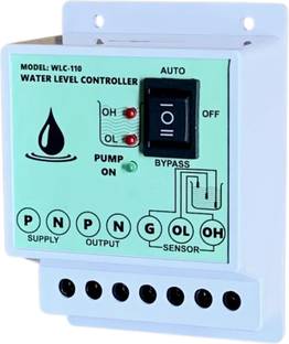 MICROTAIL Fully Automatic Water Level Controller and Indicator with 3 Sensors Wired Sensor Security System