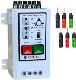 xm-इंडिया Water level controller with Semi Auto Mode Function (Manual On-Auto Off) with 6 SS Sensors वायर्ड सेंसर सिक्योरिटी सिस्टम