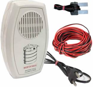 FStyler Advance Water Tank Overflow Alarm with High Quality Overflow Voice Sound & 15-mtr Connecting Wired (Made in India) Wired Sensor Security System