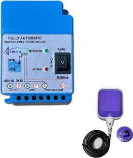 AQUAA SOLUTION Fully Automatic Water Level Controller and Indicator with Float Wired Sensor Security System