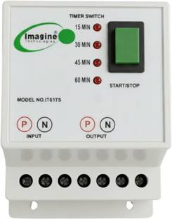 Imagine Technologies 15, 30, 45, 60 Mins Automatic Cut OFF Timer Switch For Geyser,Motor,Heater,etc Wired Sensor Security System