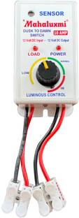 MAHALUXMI Automatic Day/Night Dusk To Down Light Sensor Smart Switch 10 Amp 12 Volt DC Wired Sensor Security System