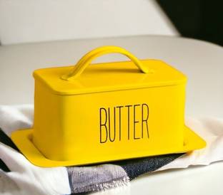 frogtail Metal BUTTER YELLOW DISH Dish Serving Set