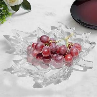 PERIZONE Rectangle Shape Glass Tray Plate for Serving Dry Fruits, Fruits, Snacks, Sweets Tray Serving Set