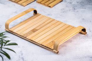 Bamboostan Bamboostan Bamboo Tea Tray | Tray for Tea, Breakfast | Small Bamboo Serving Tray Tray Serving Set