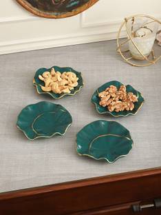 TIED RIBBONS Seashell Shape Serving Platters for Serving Dry Starters, Snacks, Noodles Plate Serving Set