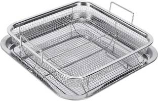 Samusagya Non-Stick Chips Basket Barbecue Baking Dish Fries Basket Serving Set