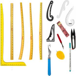 Kitoarts Wooden Tailoring Scales Set, Tailoring Accessories, Tailoring Materials Kit 15 Sewing Kit