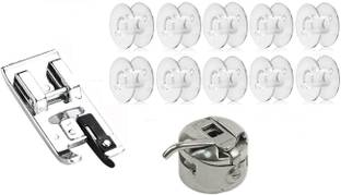 QUTEX Combo: Overlock Foot + 10 Bobbins + Bobbin Case for Front-Load Machines Sewing Kit