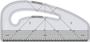 Kitoarts Pattern Master Marking Ruler,Tailoring Material,French Curve Scale for Tailoring Sewing Kit