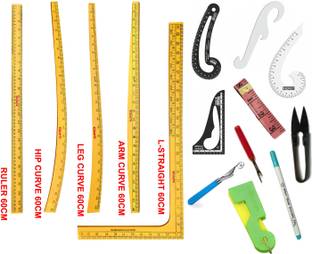 Kitoarts Wooden Tailoring Scales Set, Tailoring Accessories, Tailoring Materials Kit 15 Sewing Kit