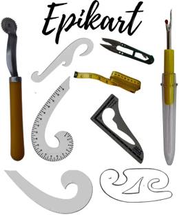 epikart Tailoring Materials Curve 5, Tracing Wheel, Trimmer, Tape, Ripper Sewing Kit