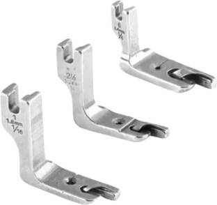 jsc sew solution 1/4,1/8 & 1/16 Rolled Hemmer Presser Foot with High Shank Pack of 3 Sewing Kit