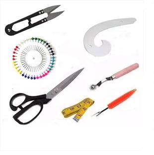 manrish TailoringTools/Scissor,Cutter,Motipin,TracingWheel,Armwhole,Inchitape,SeamRipper Sewing Kit