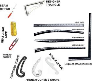 Kitoarts Plastic Tailoring Scales,Tailoring Tools,Measuring Scale,Tailoring Material(12P) Sewing Kit