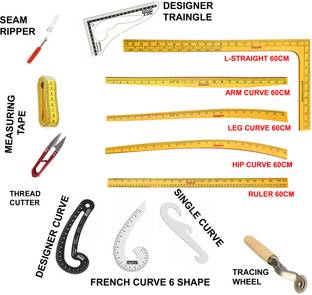 Kitoarts Wooden Tailoring Scales Set, Tailoring Accessories, Tailoring Materials Kit Sewing Kit