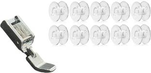 ZENITH 10Plastic Bobbins & Narrow Pressure foot all domestic Automatic Sewing Machine Sewing Kit