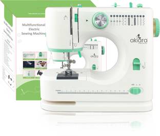 akiara 12 Stitch Electric Sewing Machine 12 built-in stitches 300 SPM 2 Year Warranty White