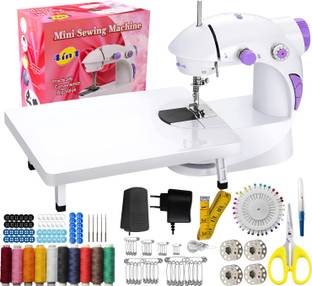 CATIVE Mini Sewing Machine with Table Set | Tailoring Machine Electric Sewing Machine