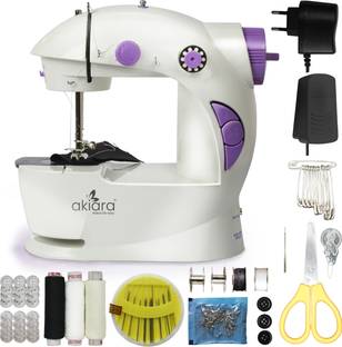 akiara Mini Sewing Machine for Home Tailoring use | Mini Silai Machine | Mini Stitching with Mini Sewing Kit and Thread Scissors, Needle All in One Sewing Accessories Electric Sewing Machine