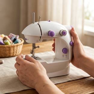 Dozy Mini Sewing Machine for Home Tailoring |Electric Stitching Electric Sewing Machine 30 built-in st...