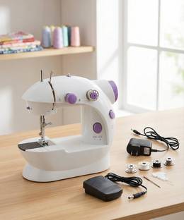 Onshoppy Compact Household Sewing Machine with LED Light, Pedal & Accessories Kit Electric Sewing Mach...