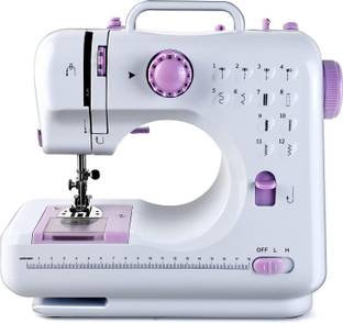 Onshoppy Purple 12 Built-in Stitches, Reverse Stitch,Storage Drawer,2 Speed Double Thread Electric Sew...