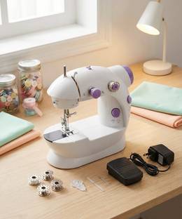 Onshoppy Mini Portable Electric Sewing Machine with Dual Speed & Foot Pedal Electric Sewing Machine
