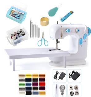 Onshoppy Electric Sewing Machine with LED, Foot Pedal, Extension Table & Sewing Kit Combo Electric Sew...