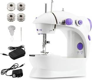 MIKAGIGI Mini Electric Sewing Machine with Dual Thread and Two Speeds-Sewing Kit for Home Electric Sew...
