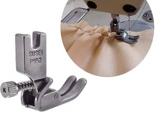 JACK Industrial Adjustable Pleating Foot Sewing Machine Spare Parts P952, Silver with High Shank