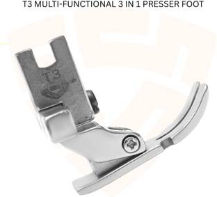 EASYSEW Multifunctional T3 Presser Foot T3 UNIVERSAL PRESSER FOOT, Metal Presser Foot T3 Boot T3 Pressure Foot for Universal Industrial Sewing Machines JUKI, Jack with High Shank