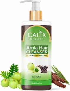calix Herbal Ayurvedic & Organic Amla Hair Cleanser Shampoo For Dry & Frizzy Hair, Controls Hairfall, Strengthens Hair Roots & Clean, Hair Growth & Full Hair Care For Men/Women All Hair Types