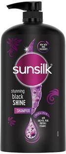 SUNSILK Stunning Black Shine Shampoo 1 ltr PACK OF 1