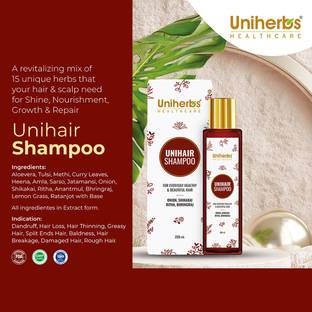 Uniherbs Unihair Anti Dandruff Solutions Shampoo, Prevents Dandruff For Men and Women