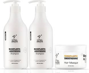 Global Amazon Secrets Combo Nanoplastia Smoothening Shampoo and Hair Masque 500ml Set