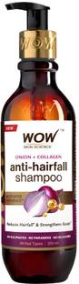WOW SKIN SCIENCE Onion & Collagen Anti-Hairfall Shampoo | New & Improved Formulation