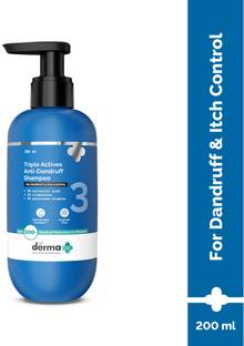 The Derma Co Triple Actives Anti-Dandruff Shampoo Power of 3 Actives |Fights Dandruff & Flake
