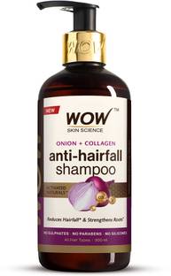 WOW SKIN SCIENCE Onion & Collagen Anti-Hairfall Shampoo | New & Improved Formulation