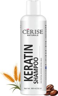 Cerise Naturals Keratin Shampoo with Rice Protein, Caffeine, Avocado extracts
