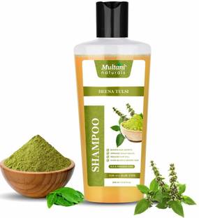 Multani Natural Henna & Tulsi Hair Shampoo | Anti-Dandruff | SLS & Paraben Free -